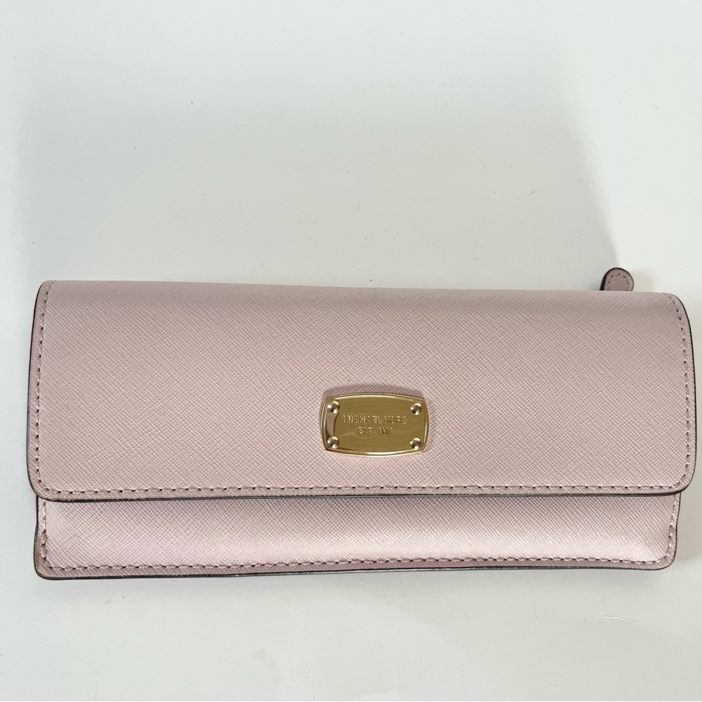 Michael Kors Blush Pink Wallet with Gold Accents